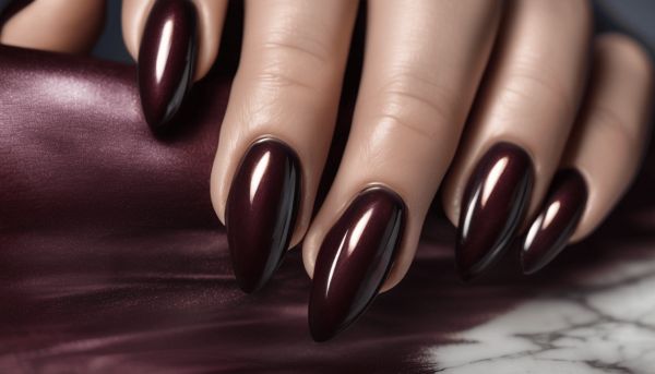 Elevate your manicure with burgundy cat eye nails